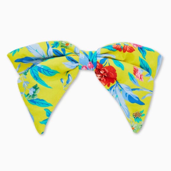 Lele Sadoughi Matilda Bloom Printed Bow Barrette - Picture 1 of 2